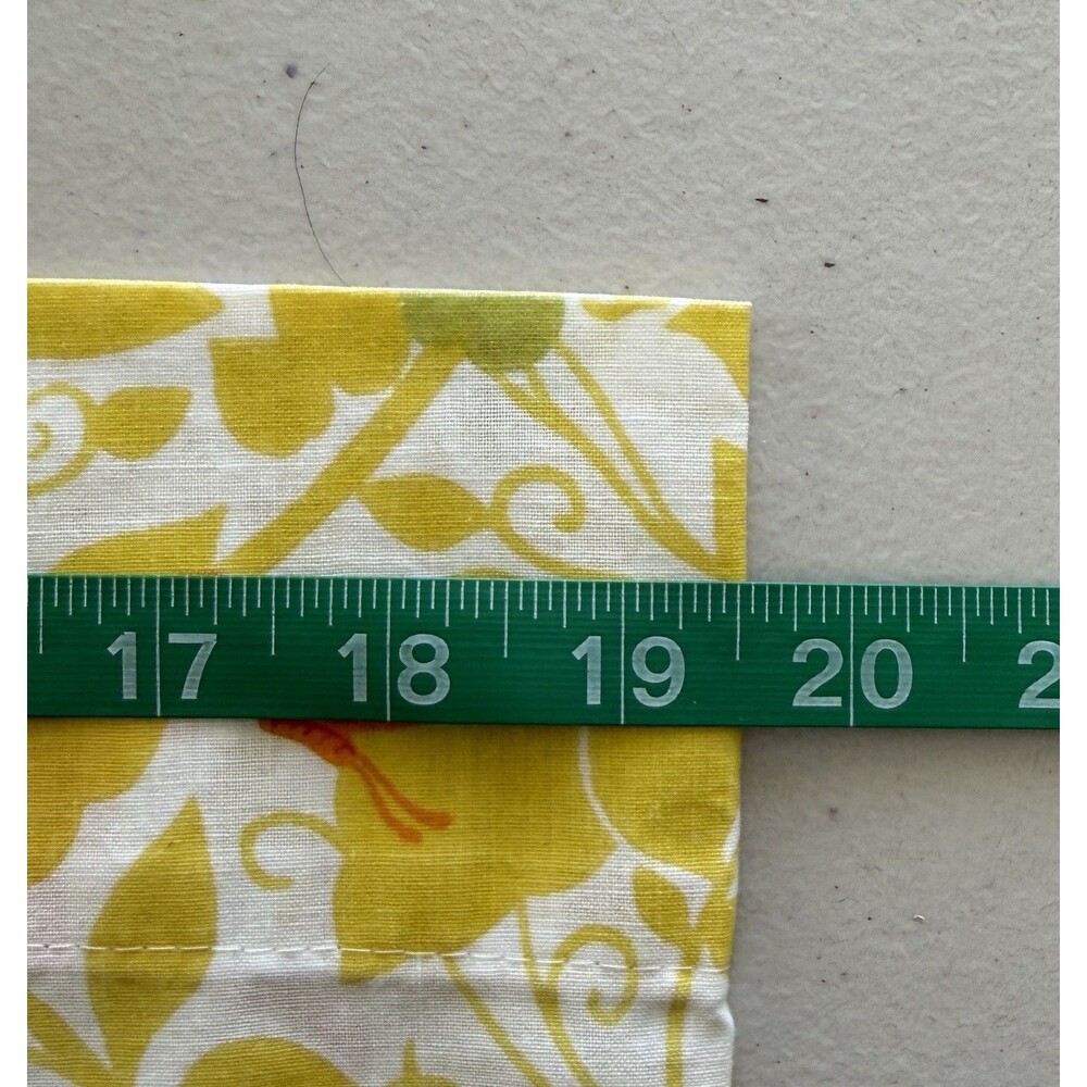 Vintage Morgan Jones 70s Yellow Standard Pillowcase Retro Butterfly Floral MCM - Picture 4 of 4